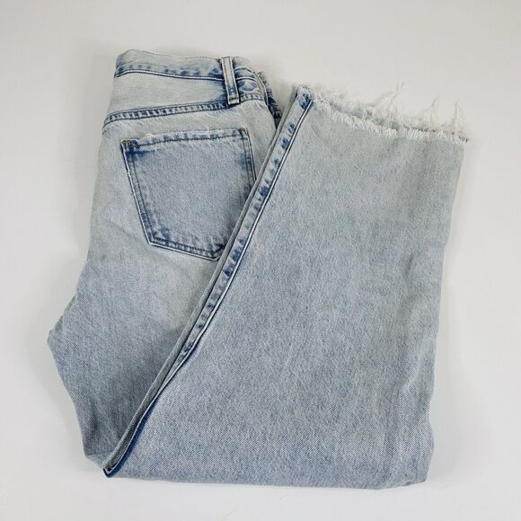 Frame Size 26 Le Jane Crop Blue Jeans Light Wash Biodegradable Cotton - Picture 1 of 5